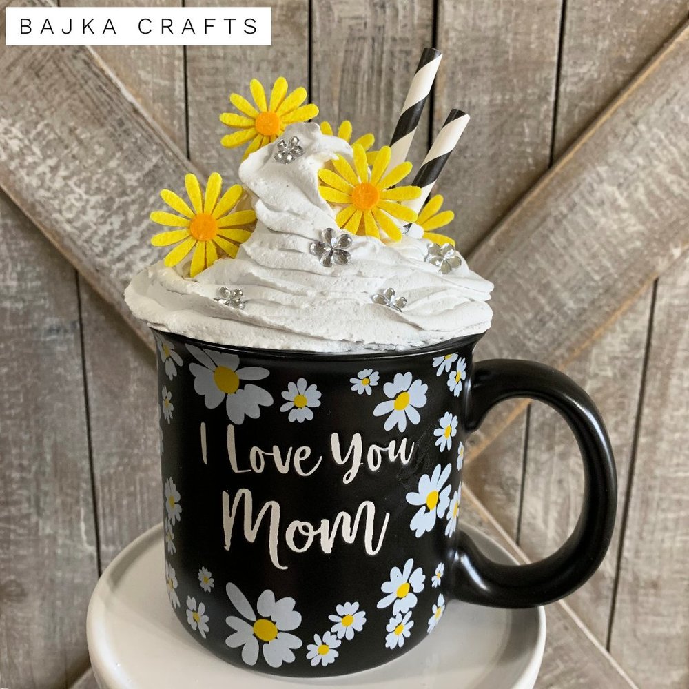 Handmade Mug Topper with Mug.